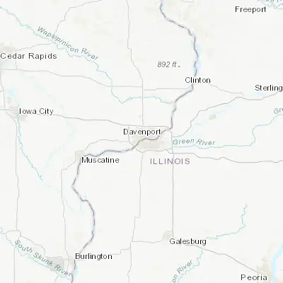 Map showing location of Rock Island (41.509480, -90.578750)