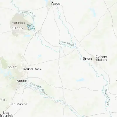 Map showing location of Rockdale (30.655480, -97.001370)