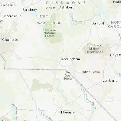 Map showing location of Rockingham (34.939320, -79.773950)