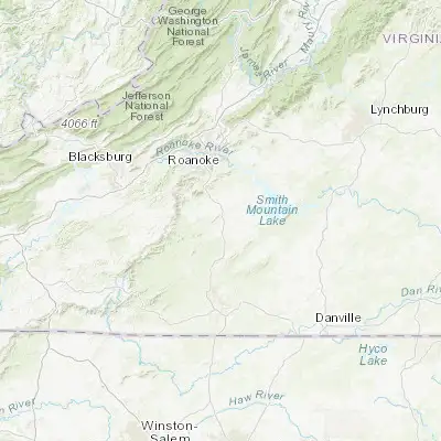 Map showing location of Rocky Mount (36.997640, -79.891980)