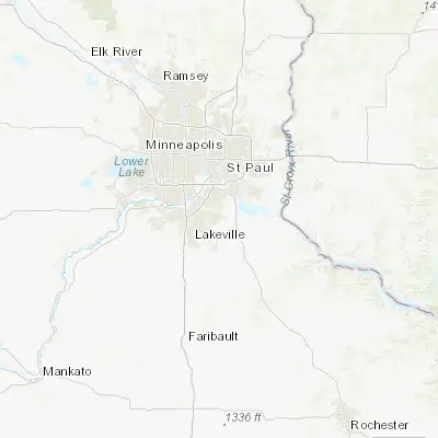 Map showing location of Rosemount (44.739410, -93.125770)