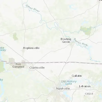 Map showing location of Russellville (36.845320, -86.887220)
