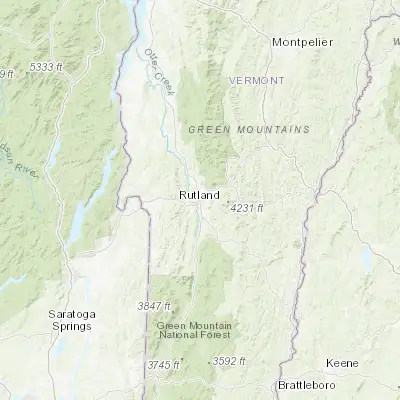 Map showing location of Rutland (43.610620, -72.972610)
