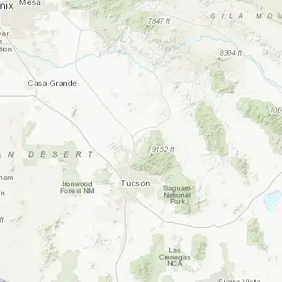 Map showing location of Saddle Brooke (32.534720, -110.873610)