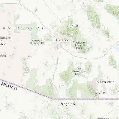 Map showing location of Sahuarita (31.957580, -110.955650)