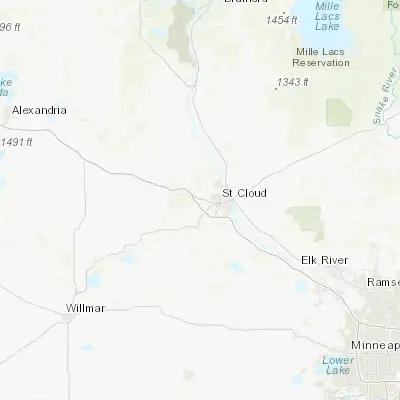 Map showing location of Saint Joseph (45.564960, -94.318330)
