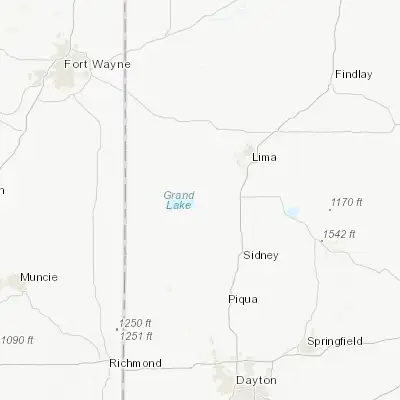 Map showing location of Saint Marys (40.542270, -84.389400)