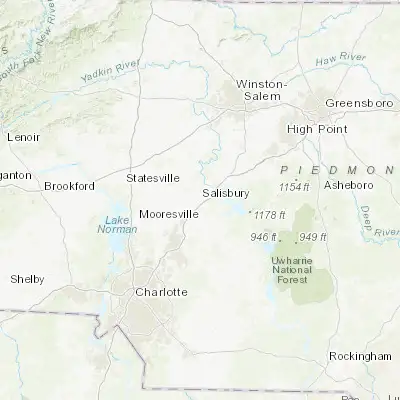 Map showing location of Salisbury (35.670970, -80.474230)