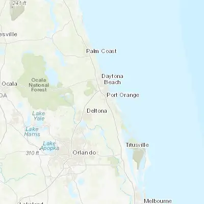 Map showing location of Samsula-Spruce Creek (29.049320, -81.061920)