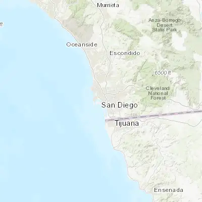 Map showing location of San Diego (32.715710, -117.164720)