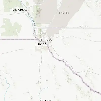 Map showing location of San Elizario (31.585110, -106.272760)