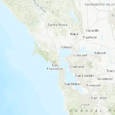 Map showing location of San Rafael (37.973530, -122.531090)