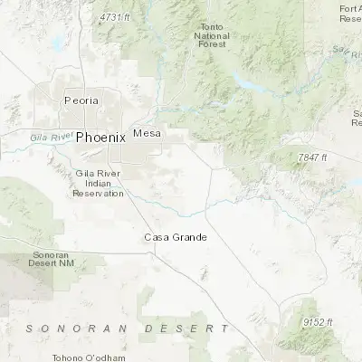 Map showing location of San Tan Valley (33.191100, -111.528000)