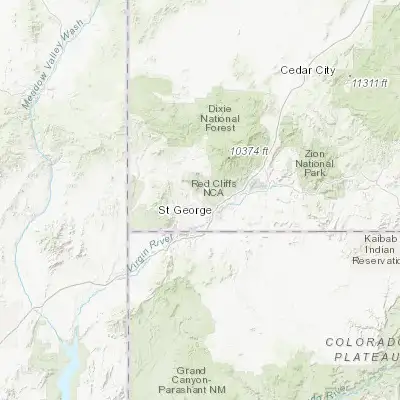 Map showing location of Santa Clara (37.133040, -113.654130)