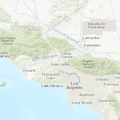 Map showing location of Santa Clarita (34.391660, -118.542590)