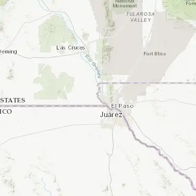 Map showing location of Santa Teresa (31.855940, -106.639160)
