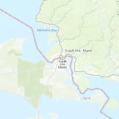 Map showing location of Sault Ste. Marie (46.495300, -84.345320)