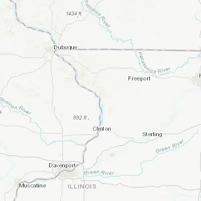 Map showing location of Savanna (42.094470, -90.156790)