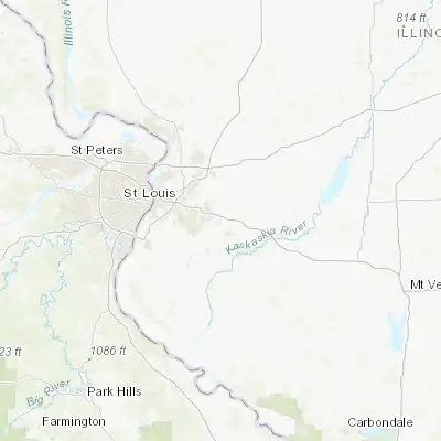 Map showing location of Scott Air Force Base (38.542700, -89.850350)