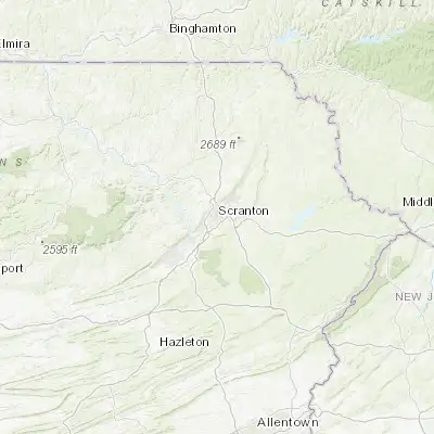 Map showing location of Scranton (41.409160, -75.664900)