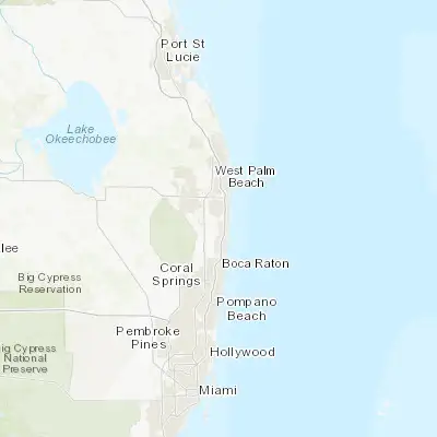 Map showing location of Seminole Manor (26.583680, -80.100320)