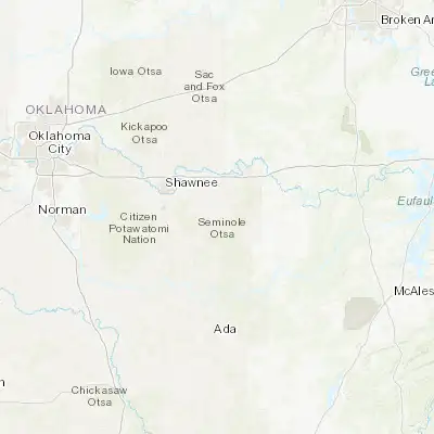 Map showing location of Seminole (35.224520, -96.670570)