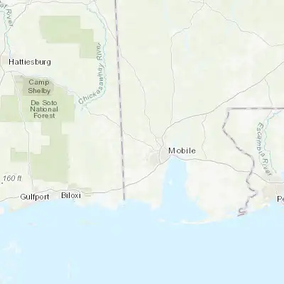 Map showing location of Semmes (30.778240, -88.259170)