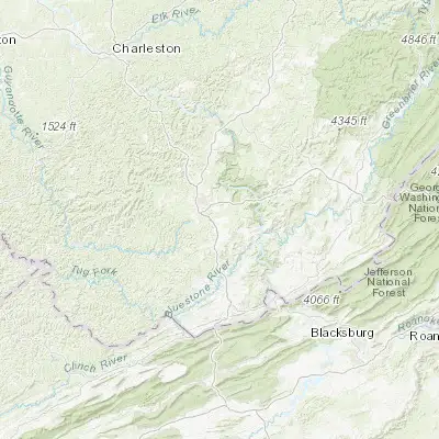 Map showing location of Shady Spring (37.705670, -81.098430)