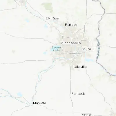 Map showing location of Shakopee (44.798020, -93.526900)