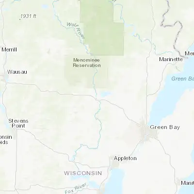 Map showing location of Shawano (44.782210, -88.608990)