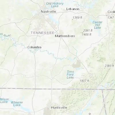 Map showing location of Shelbyville (35.483410, -86.460270)