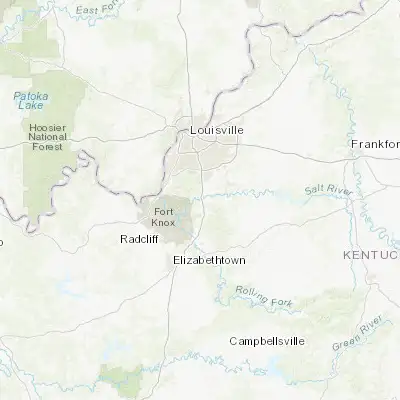 Map showing location of Shepherdsville (37.988400, -85.715790)