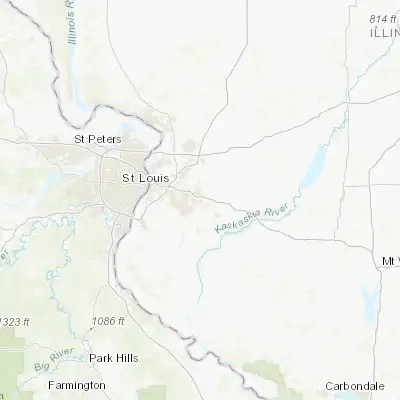 Map showing location of Shiloh (38.561440, -89.897320)