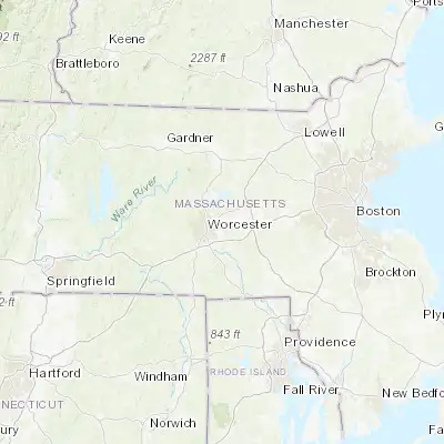 Map showing location of Shrewsbury (42.295930, -71.712850)
