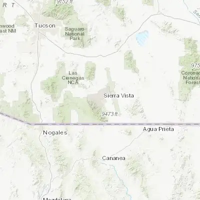 Map showing location of Sierra Vista (31.554540, -110.303690)