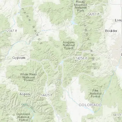 Map showing location of Silverthorne (39.632140, -106.074280)