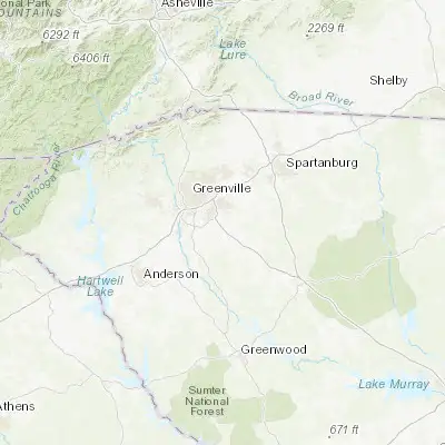 Map showing location of Simpsonville (34.737060, -82.254280)