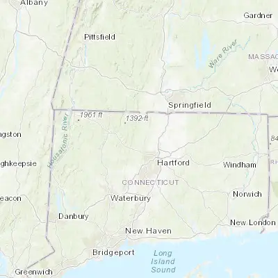 Map showing location of Simsbury Center (41.880880, -72.811160)