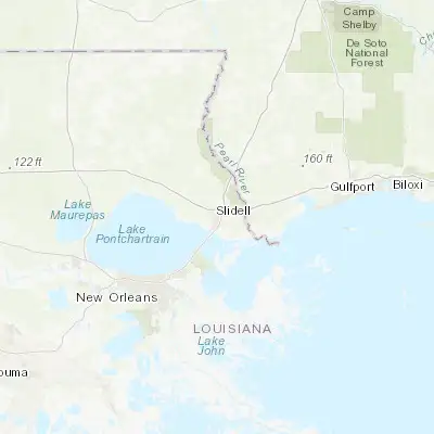 Map showing location of Slidell (30.275190, -89.781170)