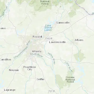 Map showing location of Snellville (33.857330, -84.019910)