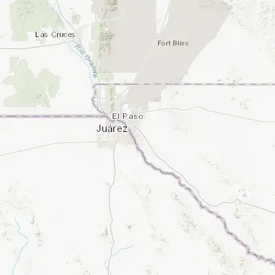 Map showing location of Socorro Mission Number 1 Colonia (31.636220, -106.290540)