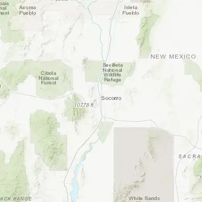 Map showing location of Socorro (34.058400, -106.891420)