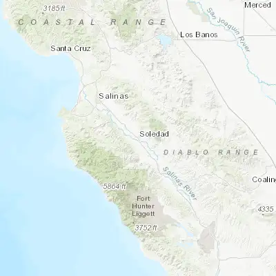 Map showing location of Soledad (36.424690, -121.326320)