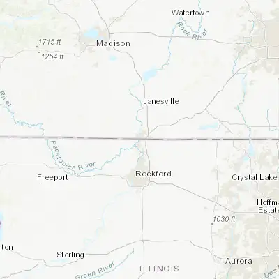 Map showing location of South Beloit (42.493070, -89.036780)