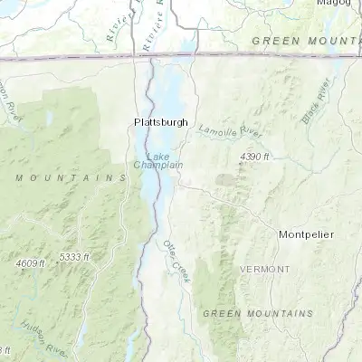 Map showing location of South Burlington (44.466990, -73.170960)