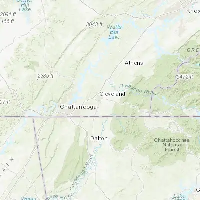 Map showing location of South Cleveland (35.141190, -84.872170)