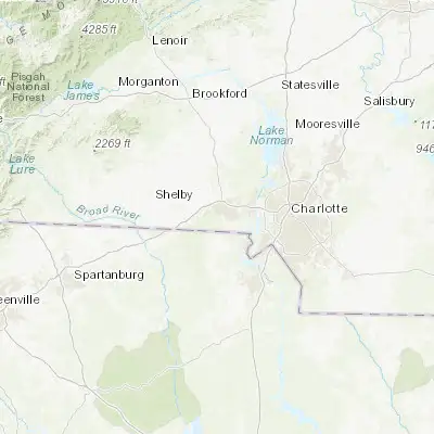 Map showing location of South Gastonia (35.219300, -81.205630)