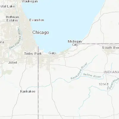 Map showing location of South Haven (41.541980, -87.137260)
