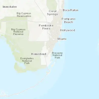 Map showing location of South Miami Heights (25.597610, -80.380610)