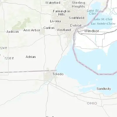 Map showing location of South Monroe (41.895880, -83.417710)